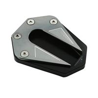 Frames & Fittings CNC Aluminum Side Stand Enlarger Base Plate Parking Kickstand Enlarge Extension Support for Benelli TRK502 BN600GS BN600 BJ600 - (Color: Titanium)
