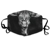 Face Mask Giraffe Black White Inspiring Cycling Half Face Earloop Dust Mask for Men