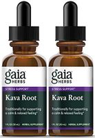 Gaia Herbs Kava Kava Root, Liquid Supplement, 1 Ounce (Pack of 2) - Supports Emotional Balance, Calm & Relaxation, Ecologically Harvested Kava from Vanuatu