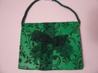 Volia Raised Felt Gift Card Holder ~ Green with Green Accent