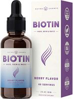 Biotin Drops 10,000mcg [Highest Potency] for Healthy Hair, Skin & Nails for Adults & Kids - with 5000mcg Option Liquid Tincture Bottle - Vegan, Sugar-Free, Organic Berry Flavor Hair Growth Supplement