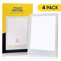 Mood Restore - (4 Pack) 12,000 LUX Light - Happy Sun Light w/Timer, UV-Free w/ 6ft Power Cord UL Listed