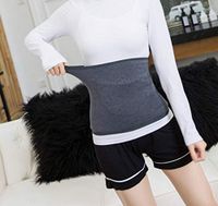 Thicken Cashmere Waist Warmer Support Knitted Unisex Medical Dysmenorrhea Stomach Pain Relief Support Soft Winter Waist Belt with 2 Pockets