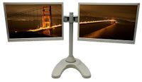 LCD-6460S Dual LCD Monitor Stand (Silver)