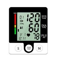 MEIJIAER USB Charging Voice Broadcast Upper Arm Blood Pressure Monitor Automatic Digital Heart Beat Rate Pulse Meter Tonometer Sphygmomanometers Pulsometer (White)