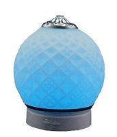 Aroma Diffuser Ultrasonic Essential Oil Aromatherapy Diffusers Multi Color Ceramic Humidifier Adjustable Mist Mode Waterless Auto Shut-off for Office Home Baby Study Yoga Spa White (Silver)