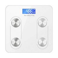 Daily necessities LTD Smart Bathroom Electronic Scales, LCD Display Tempered Glass Precision Electronic Scale, Portable USB Charging Anti-Rollover Body Electronic Scale