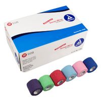 Dynarex Sensi Wrap, Self-Adherent Rainbow, 36 Count