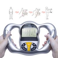 KAIXIANG Fat Measurement Tool Personal Body Fat Tester Body Calculator Fitness Fat Measurement Tool Body Fat Monitor Hand Held Body Mass Index BMI Health Monitor for Fat Loss Record(Sliver)