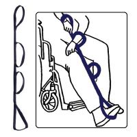 Kinsman Enterprises 31061 Leg Lifter with Pre-Formed Foot Support, 40" Length, Regular Quad, Navy