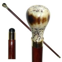 Vista International Simulated Horn Stick/Brown Shaft Camping & Hiking Equipment, Multicolor