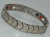 Titanium Power Energy Magnet Therapy Bracelet with 4 in 1 Function - (Link Removal Tool Included)- Free “LED Flashlight with Key Chain” with Your Order- 178BR