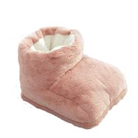 Betfandeful Heated Massage Foot Warmer/Boots/Slippers, USB Soft Plush Electric Heating Shoes Electric Warm Pad