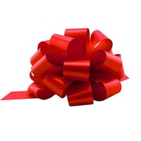 Red Christmas Gift Pull Bows - 5" Wide, Set of 10, Healthcare Workers Support Ribbon, Valentine's Day, Wreath, Swag, Garland, Gift Basket, Presents, Birthday, Fundraiser, Office, Decoration