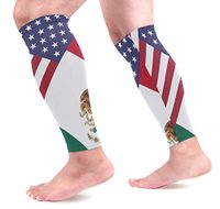 America Mexico Flag Sports Calf Compression Sleeves Leg Compression Calf Sleeve for Runners Men Women (1 Pair)