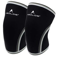 Knee Sleeves (1 Pair), 7mm Thick Compression Knee Braces Offer Strong Support for Heavy-Lifting, Crossfit, Squats, Gym and Other Sports (Large, Black)