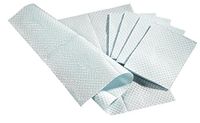 Medline NON24356BH 2-Ply Tissue/Poly Professional Towels, 13"x18", Blue