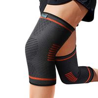 Sable Knee Brace for Men and Women Knee Compression Sleeves, 1 Pair FDA Registered Wraps Pads for Arthritis, ACL, Running, Pain Relief, Injury Recovery, Basketball and More Sports (Orange, Medium)