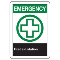 SN-20"H x 14"W-MMM-PLY-Emergency First.20" H x 14" W Magnetic Not Laminated
