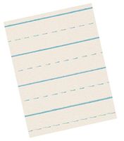 School Smart Alternate Ruled Paper for Grade 3, 11 in x 8 1/2 in - Ream of 500 - White Newsprint