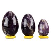 RSkull Home Decro & Gift Sets,Drilled Amethyst Purple Yoni Eggs Natural Carnelian Kegel Balls Jade Egg for Women Kegel Exercise Tightening Vaginal Muscle Ben Wa Ball Massager(Amethyst Purple)