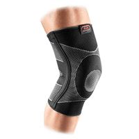 McDavid 4 Way Elastic Knee Sleeve with Gel Buttress and Stays, Large, Black