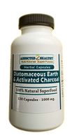 120 Diatomaceous Earth & Activated Charcoal Capsules - Exclusive Formula, Stomach Health, Impurity Flush, Hangover Relief!