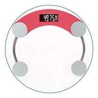 Round Transparent Tempered Glass Electronic Scale, Ultra-Thin Analyzer Bathroom Scale, Compact Storage, Easy to Clean CQOZ (Color : B)