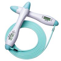 Great-hyc Adjustable Skipping Jump Rope Digital Counter Foam Jump Exercise Fitness Blue