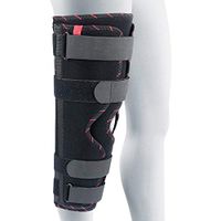 ORTONYX Tri-Panel Knee Immobilizer Full Leg Brace - Breathable and Lightweight - Straight Leg Support - Knee Splint 20" / 50cm