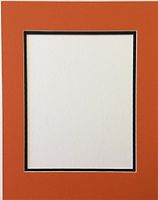 20x24 Orange and Black Double Picture Mats Bevel Cut for 16x20 Pictures