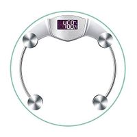 NILINLEI Round Digital Body Weight Bathroom Scale (Slim 17mm Design, Easy Read Display，Explosion-Proof Tempered Glass, Step-On Technology, Electronic Precision)，Batteries Not Included