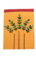 India Meets India Christmas Handmade Green Personal or Professional Executive Notepad with Leaf Quilling Design/Antique Notebook/Classical Notebook/Royal Notbook