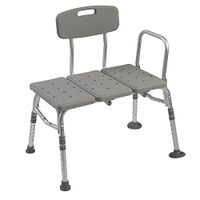 McKesson Drive Bath Transfer Bench 17.5 to 22.5 Inch 400 lbs. Removable Arm Rail
