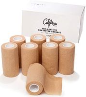 4-inch Wide Self Adherent Cohesive Wrap Bandages (8 Pack) Bundle, 5 yds Self Adhesive Non Woven Bandage Rolls, Brown Athletic Tape for Wrist, Ankle, Hand, Leg, Premium-Grade Medical Stretch Wrap