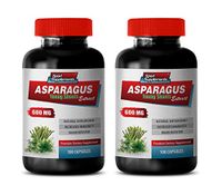 diuretics for Weight Loss - Asparagus 600 MG - Young Shoots Extract - Premium Dietary Supplement - antioxidant Supplement for Fertility - 2 Bottles 200 Capsules