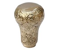 SouvNear Walking Stick Handle – Handmade Walking Stick Canes Metal Handles Knob Shape in Golden Finish - Decorative Classic Vintage Style Wooden Cane Accessories