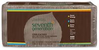Seventh Generation Lunch Napkins, Natural, 1-Ply Sheets, 500-Count Packages (Pack of 12)