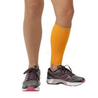 Zensah Calf/Shin Splint Compression Sleeve (singe sleeve), Orange, X-Small/Small