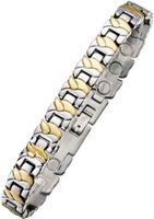 9mm Designer Two-Tone Steel Magnetic Bracel
