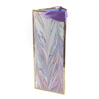 Hallmark Signature Bottle Gift Bag (Marble and Gold, Triangle Design) for Weddings, Mothers Day, Easter, Birthdays, Retirements or Any Occasion