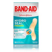 Band-Aid Brand Hydro Seal Waterproof Adhesive Bandages for Finger Cuts, Scrapes and Blisters, 10 ct (2-Pack(10 ct))