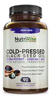 Premium Black Seed Oil - Effective Pain Relief, Cardiovascular Support, Digestive & Weight Loss Aid, Antioxidant - With Naturally Occurring Omega 3, 6, 9. Non-GMO, Cold Pressed Nigella Sativa Capsules