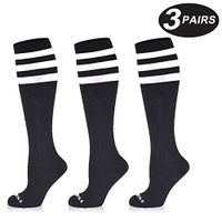 NEWZILL Compression Socks (20-30mmHg) for Men & Women (3-Pair Assort 07, Large)