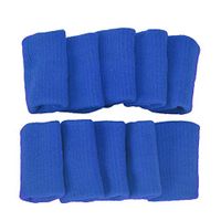 Leoie 10 Pcs Basketball Elastic Finger Guard Sleeves Protector blue