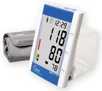 EastShore LD582 Desk Arm Blood Pressure Monitor With Clock Alarm, Ambient Thermometer AC adapter included