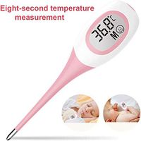 HUQUAN Digital Thermometer, Soft Head LCD Backlit Display Accurate Fast Measurement Thermometers New