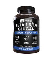 Pure Beta Glucan, 820 mg Serving, 6 Month Supply, No Stearates or Rice Fillers, Naturally Sourced, Gluten-Free, Non-GMO, Made in The USA, Bioavailable, Potent, Lab-Tested, Satisfaction Guaranteed