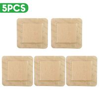 5Pack 6"x6" Silicone Foam Dressing with Border, Sterile, Antibacterial, Waterproof Adhesive Sacral Foam Dressing, Central Ultra Absorbent-Foam (4.2" X 4.2") Square Wound Dressing for Healing Support