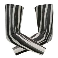 LEVEIS Zebra Stripes Arm Sleeves UV Protection for Men Women Sunblock Protective Gloves Running Golf Cycling Driving Long Arm Cover 1 Pair